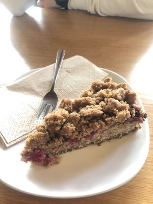 Cherry streusel cake   at Zeil Kitchen in Frankfurt