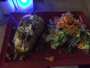Baked potato with Beyond meat  at Zeil Kitchen in Frankfurt