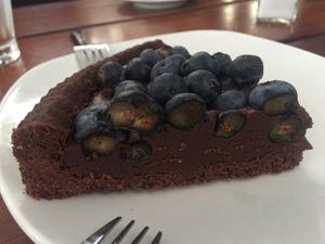 Blaubeer-Nougat Kuchen  at Zeil Kitchen in Frankfurt