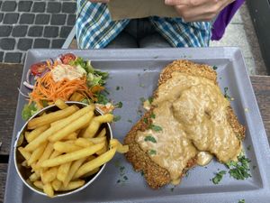 Schnitzel at Zeil Kitchen in Frankfurt
