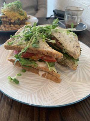 Club sandwich (vegan)  at Four Seasons Bistro in Mittagong