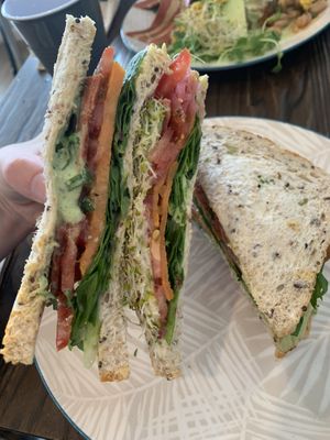 Club sandwich (vegan)  at Four Seasons Bistro in Mittagong