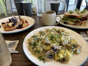 Oh so good!!  Gnocchi, French toast and club sandwich ♥️  at Four Seasons Bistro in Mittagong