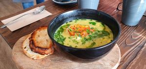 Corn and potato chowder at Four Seasons Bistro in Mittagong