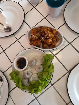 Dumplings and cauli at Little Turtle in Enmore