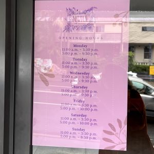 Opening hours   at Little Turtle in Enmore