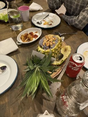 Pineapple fried rice, cauliflower wings   at Little Turtle in Enmore