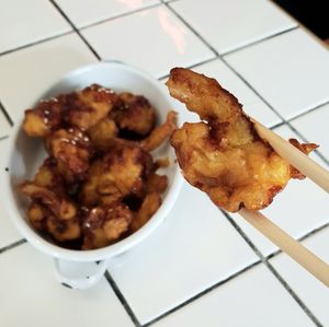 Sticky Sesame Wings - close-up at Little Turtle in Enmore