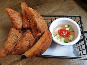 Mushroom crostini $14.90 at Little Turtle in Enmore
