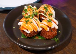 Red Curry Arancini at Little Turtle in Enmore