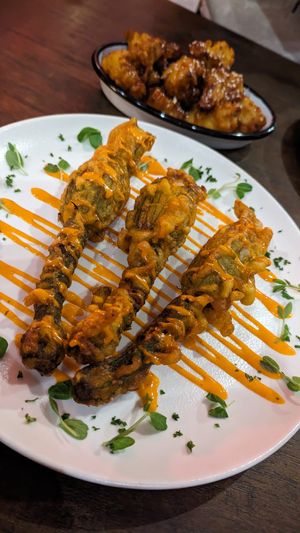 Zucchini flowers at Little Turtle in Enmore