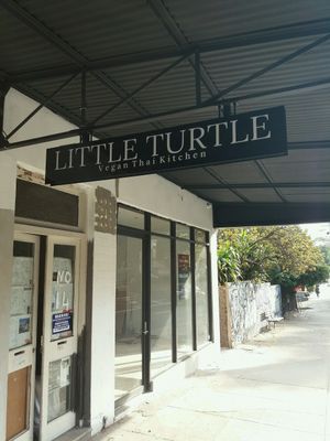 signage at entrance at Little Turtle in Enmore