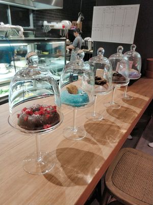 We are nutie donuts for desert at Little Turtle in Enmore