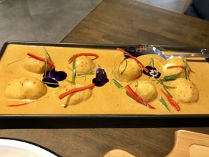 Masman Potatoes, we had both roti and coconut rice at Little Turtle in Enmore