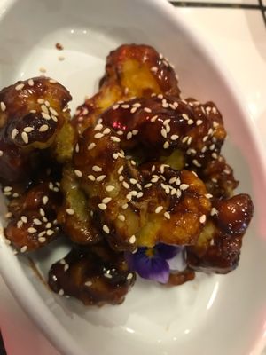 sticky fried cauliflower (favourite dish) at Little Turtle in Enmore