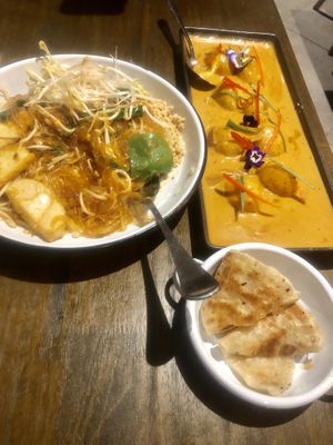 Pad Thai and massaman potatoes  at Little Turtle in Enmore