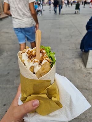 Soya wraps, yummy! at Veg-MI Trike in Milan