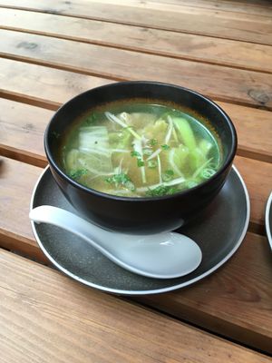 Wonton soup  at Nora's Garden in Berlin