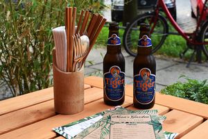 Tiger beer at Nora's Garden in Berlin
