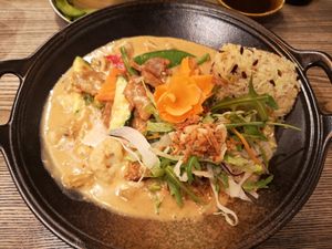 Seitan in peanut sauce at Nora's Garden in Berlin