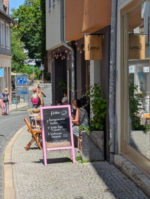 Outside at Fama Cafe & Manufaktur in Weimar