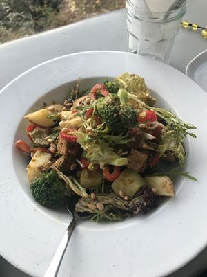 Broccoli salad at Katharos Lounge in Santorini