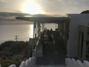 The place at Katharos Lounge in Santorini