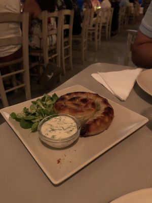 Phyllo rolls, super tasty!!  at Katharos Lounge in Santorini