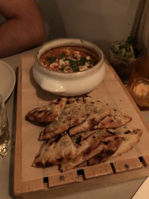 Baked herbed vegan feta  at Katharos Lounge in Santorini