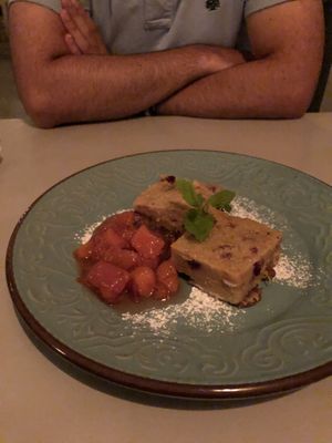 Semola cake  at Katharos Lounge in Santorini