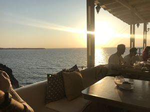 Sunset at Katharos Lounge in Santorini