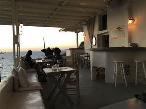 What a view  at Katharos Lounge in Santorini