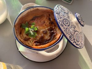 Moussaka  at Katharos Lounge in Santorini