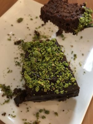 Delicious chocolate cake at La Siria in Malaga