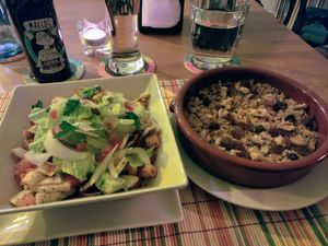 Fatoush and kibbeh at La Siria in Malaga
