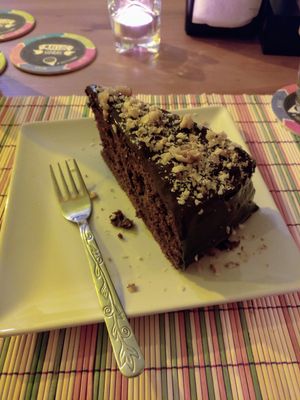 Chocolate cake at La Siria in Malaga
