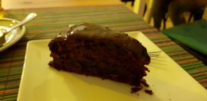 Chocolate cake at La Siria in Malaga