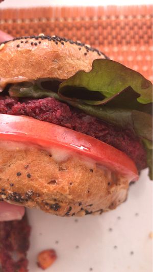 Tasty burger at La Siria in Malaga