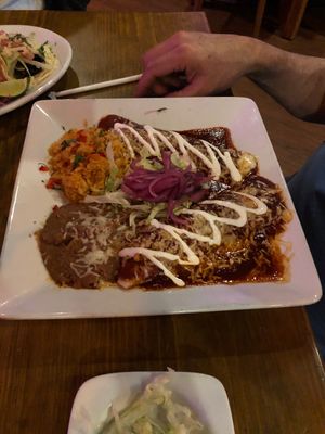 Vegan enchiladas  at Salud Mexican Bistro in Las Vegas
