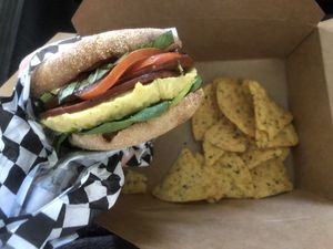 Vegan with just egg at Milk Organics in Vista