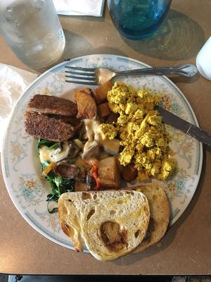 Breakfast plate at Thrive Diner in Pittsfield
