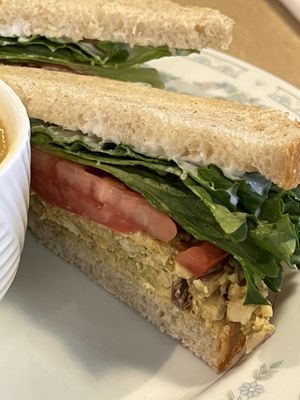 Curry tempeh sandy  at Thrive Diner in Pittsfield