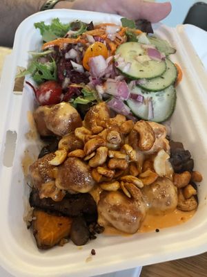 Tofu nuggets in bang bang sauce  at Thrive Diner in Pittsfield