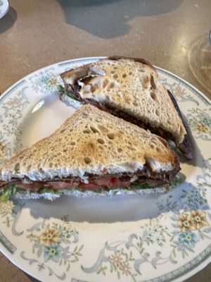 Amazing BLT with tofu bacon!  Gets two thumbs up!  at Thrive Diner in Pittsfield