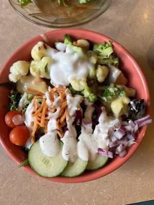 Loaded sweet potato Buddha bowl.  Delish!  at Thrive Diner in Pittsfield