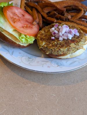 Crabby cake burger at Thrive Diner in Pittsfield