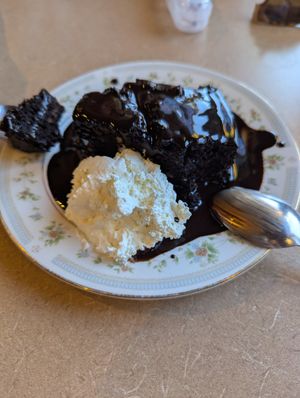Chocolate cake at Thrive Diner in Pittsfield