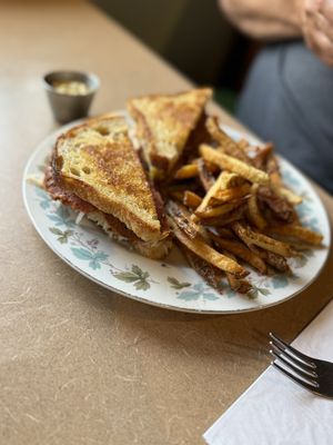 Rueben with fries   at Thrive Diner in Pittsfield