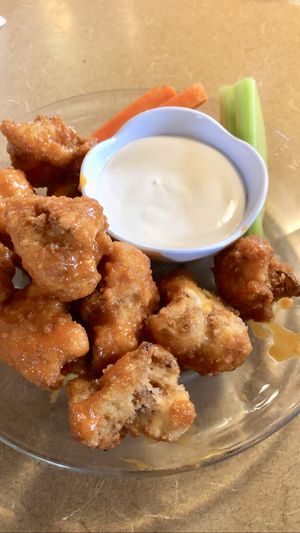 Buffalo cauliflower wings with ranch sauce at Thrive Diner in Pittsfield