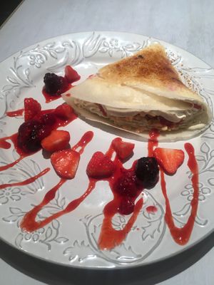 Berry berry crepe  at Wired Bonbon in Tokyo